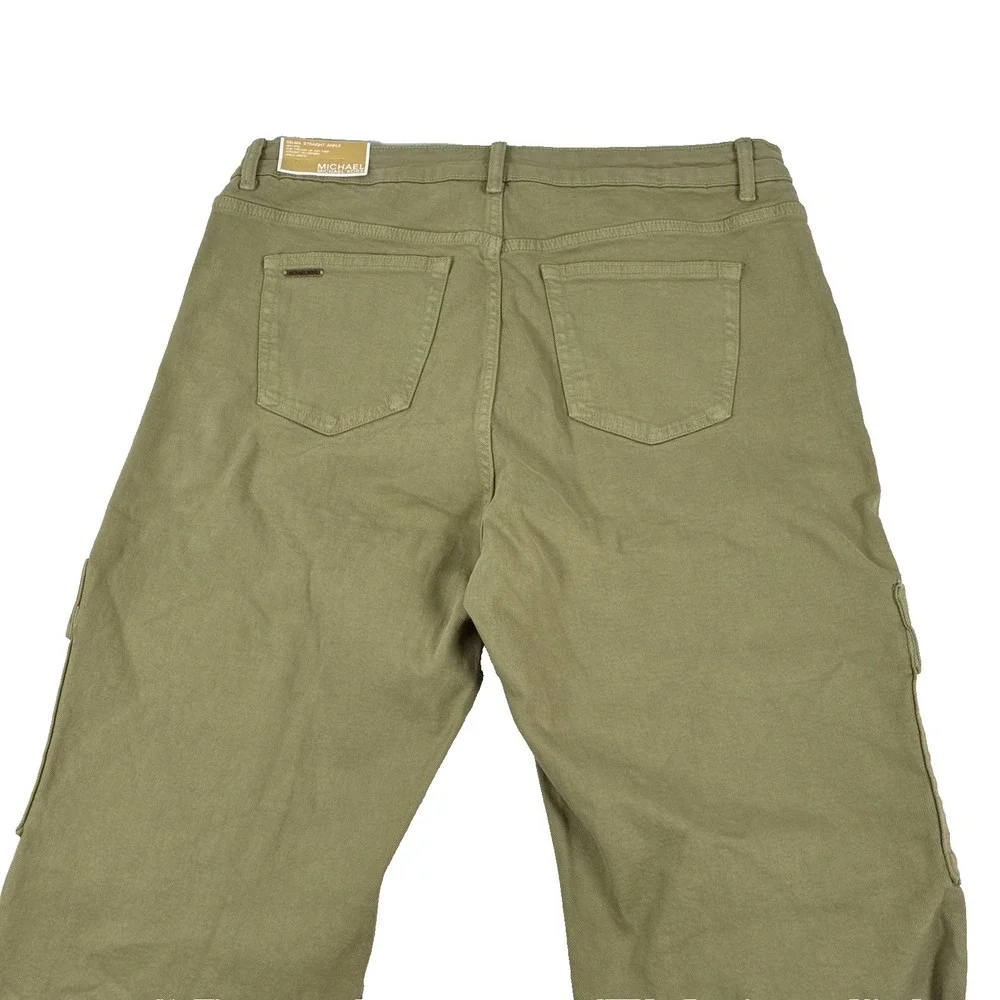 NWT Michael Kors Selma Straight Ankle Smoky Olive Pants Jeans Size 10 New (Read)